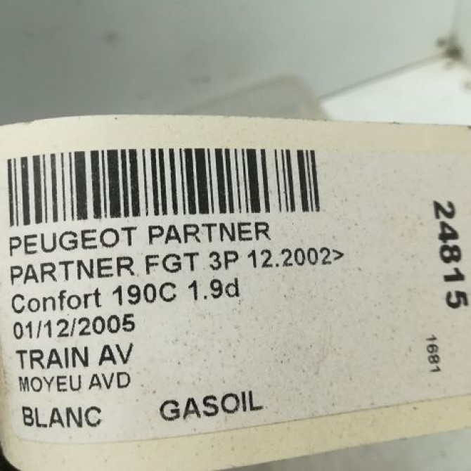 Moyeu avd occasion PEUGEOT PARTNER I Phase 2 11-2002->05-2008 335016 3