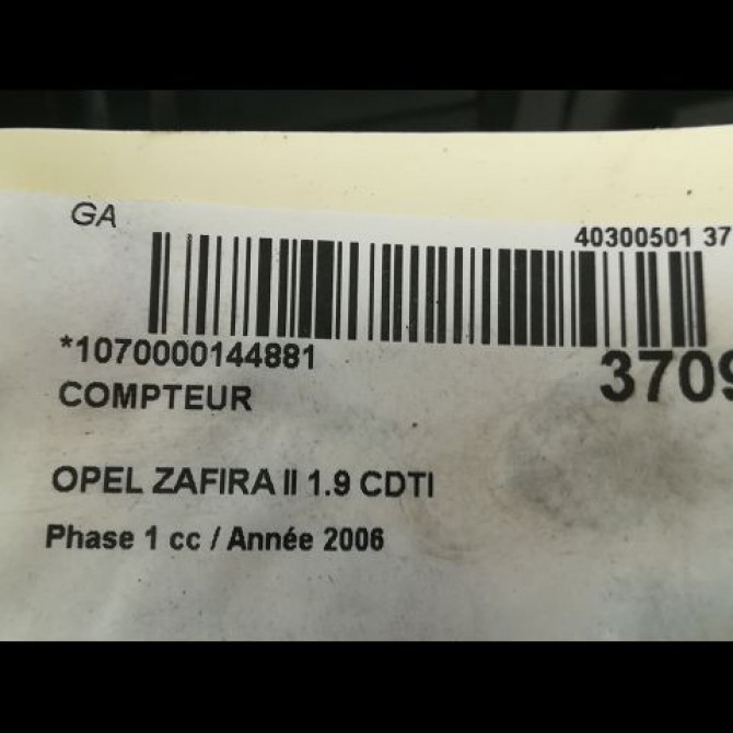 Compteur occasion OPEL ZAFIRA II Phase 1 07-2005->12-2007 1.9 CDTI 120ch 13225980 3