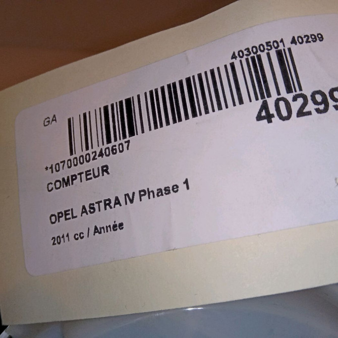 Compteur occasion OPEL ASTRA IV Phase 1 01-2010->06-2012 13374940 5