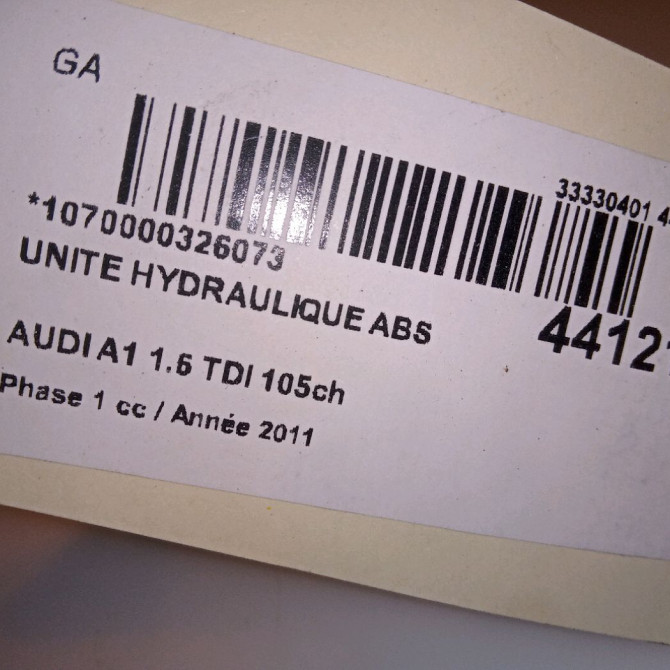 Unité hydraulique ABS occasion AUDI A1 Phase 1 06-2010->03-2015 1.6 TDI 105ch 6R0614517AMBEF 7