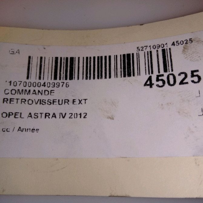 Commande rétroviseurs extérieures électriques occasion OPEL ASTRA IV 13350786 5