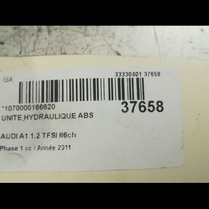 Unité hydraulique ABS occasion AUDI A1 Phase 1 06-2010->03-2015 1.2 TFSI 86ch 6R0614517AMBEF 4