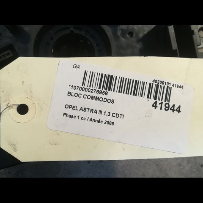 Bloc commodos occasion OPEL ASTRA III ASTRA III Phase 1 2004-04-01->2006-12-31 1.3 CDTI 3