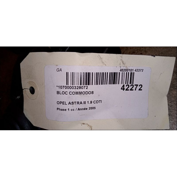 Bloc commodos occasion OPEL ASTRA III ASTRA III Phase 1 2004-04-01->2006-12-31 1.9 CDTI 120ch 3