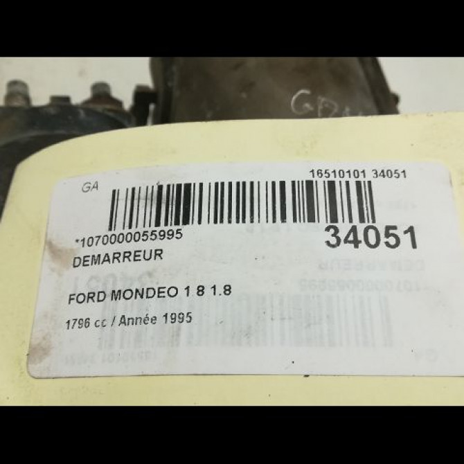 Démarreur occasion FORD MONDEO I Phase 1 01-1993->09-1996 1.8i 6