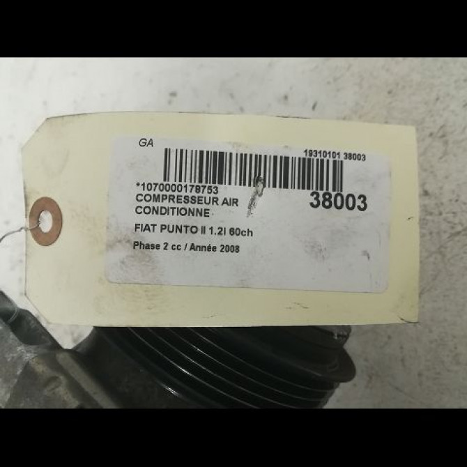 Compresseur air conditionne occasion FIAT PUNTO II Phase 2 05-2003->10-2009 1.2i 60ch 71785268 3