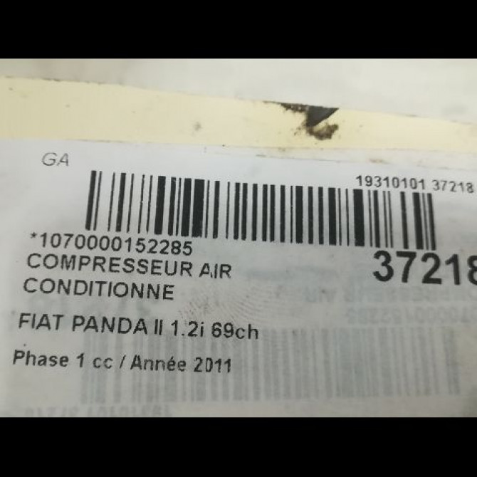 Compresseur air conditionne occasion FIAT PANDA II Phase 1 09-2003->12-2012 1.2i 69ch 71785268 3