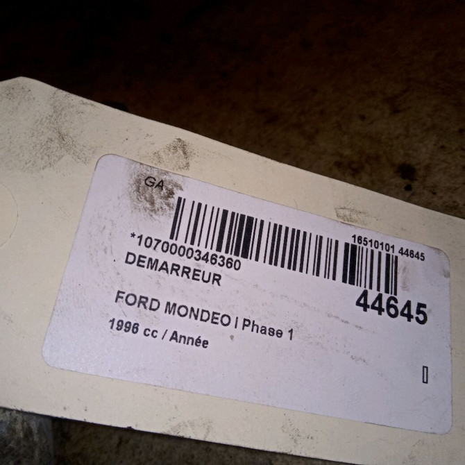Démarreur occasion FORD MONDEO I Phase 1 01-1993->09-1996 5