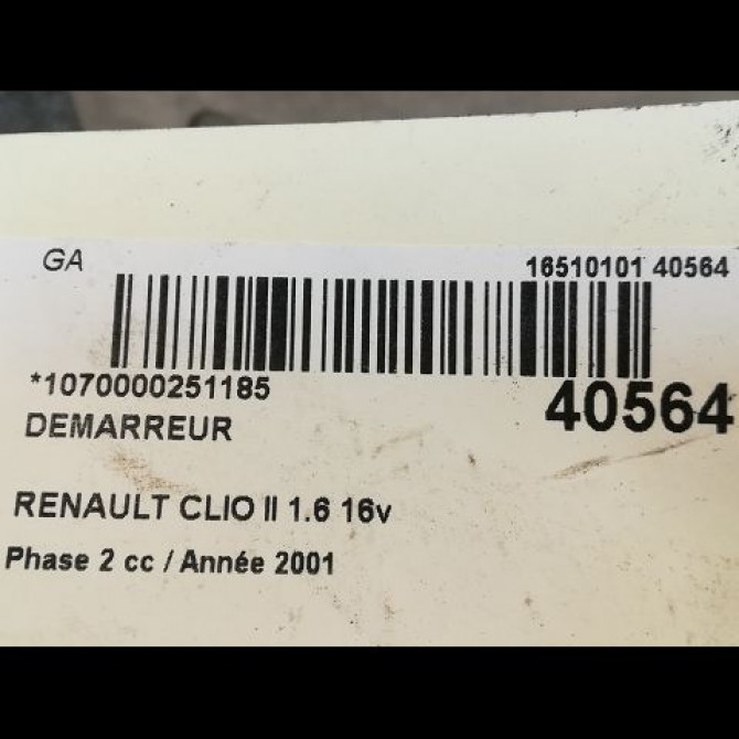 Démarreur occasion RENAULT CLIO II Phase 2 06-2001->07-2006 1.6 16v 8200266777 4