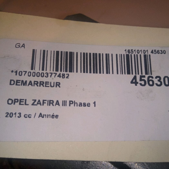 Démarreur occasion OPEL ZAFIRA III Phase 1 11-2011->... 55497878 8