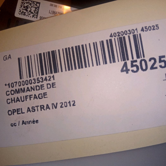 Commande de chauffage occasion OPEL ASTRA IV 13435148 5