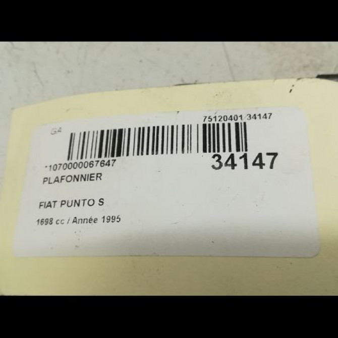 Plafonnier occasion FIAT PUNTO I Phase 1 11-1993->10-1999 D S 716529060 4