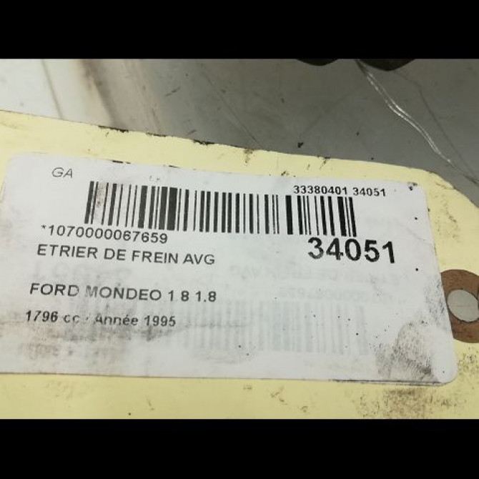 Etrier de frein avant gauche occasion FORD MONDEO I Phase 1 01-1993->09-1996 1.8i 4