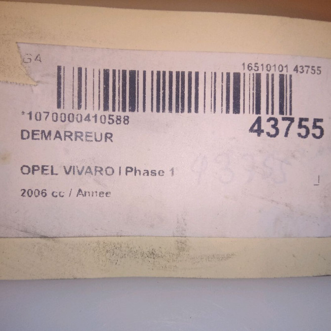 Démarreur occasion OPEL VIVARO I Phase 1 10-2002->08-2006 93862463 6