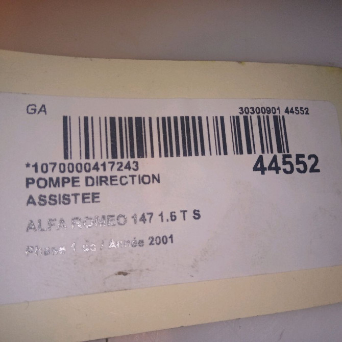 Pompe direction assistee occasion ALFA ROMEO 147 Phase 1 09-2000->09-2004 1.6 T S 120ch 51839107 6
