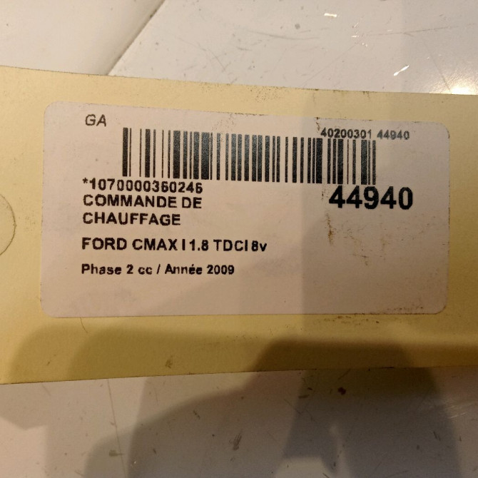 Commande de chauffage occasion FORD CMAX I Phase 2 03-2007->09-2010 1.8 TDCI 8v 115ch 1719798 5