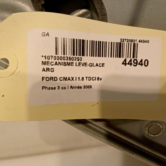 Mecanisme leve-glace arrière gauche occasion FORD CMAX I Phase 2 03-2007->09-2010 1.8 TDCI 8v 115ch 1738644 4