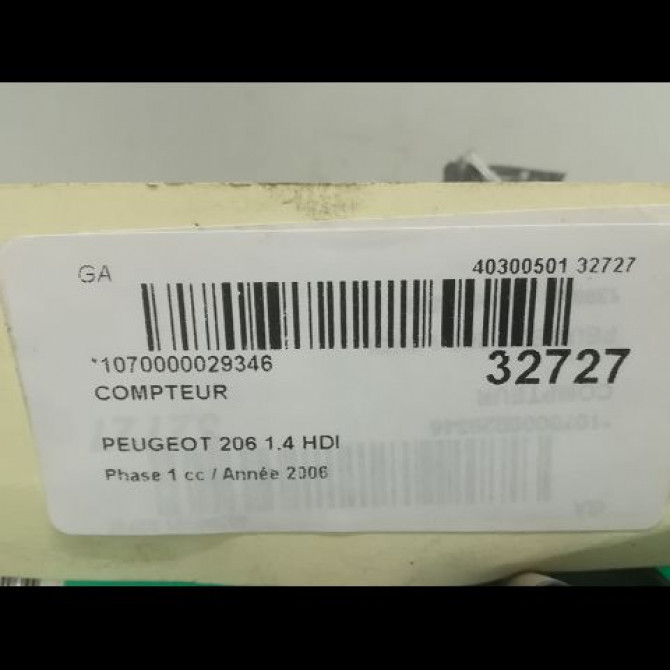 Compteur occasion PEUGEOT 206 Phase 1 09-1998->03-2009 1.4 HDI 6106LK 4