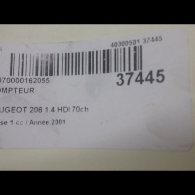 Compteur occasion PEUGEOT 206 Phase 1 09-1998->03-2009 1.4 HDI 70ch 6106LJ 3