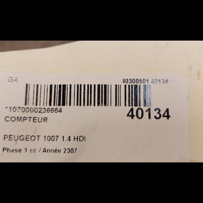 Compteur occasion PEUGEOT 1007 Phase 1 04-2005->12-2010 1.4 HDI 610656 3