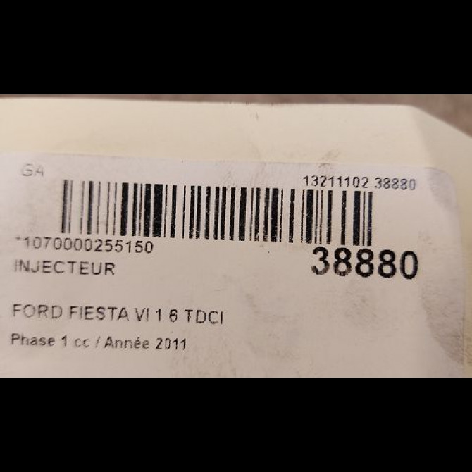 Injecteur occasion FORD FIESTA VI Phase 1 10-2008->11-2012 1.6 TDCI 95ch 1696927 3