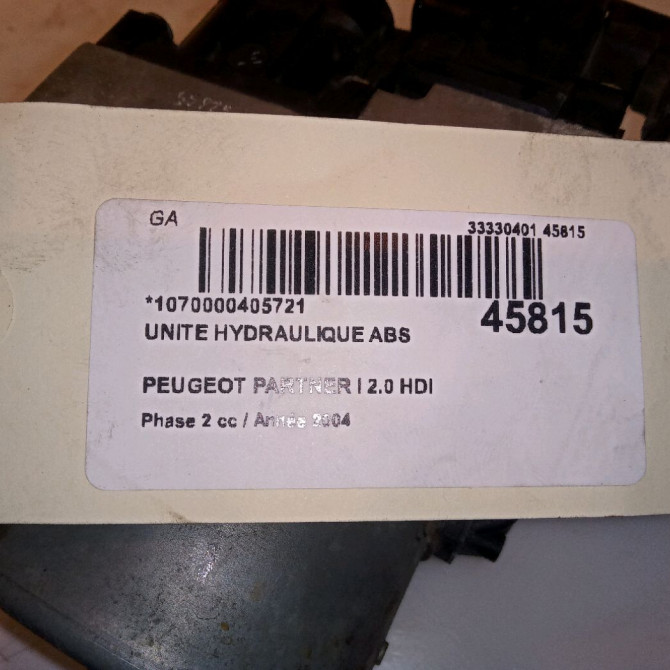 Unité hydraulique ABS occasion PEUGEOT PARTNER I Phase 2 11-2002->05-2008 2.0 HDI 454151 5