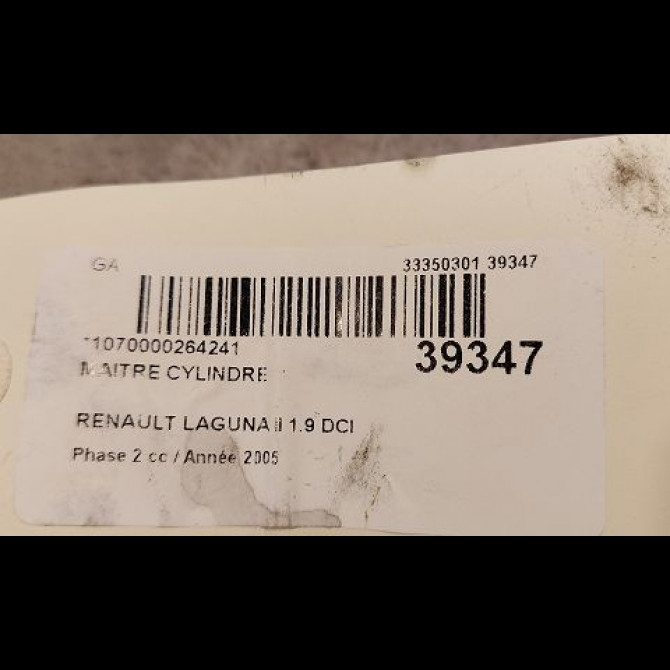 Maitre cylindre occasion RENAULT LAGUNA II Phase 2 03-2005->09-2007 1.9 DCI 120ch 7701208713 3