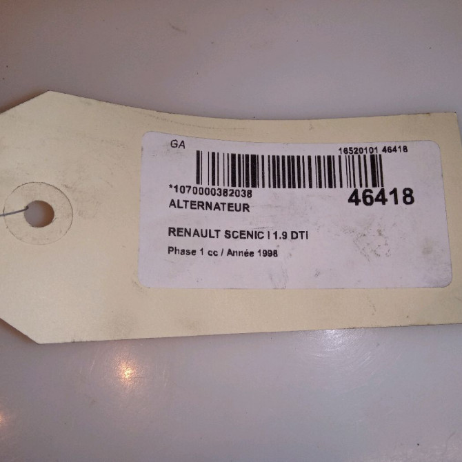 Alternateur occasion RENAULT SCENIC I Phase 1 09-1996->08-1999 1.9 DTI 100ch 8200121413 4