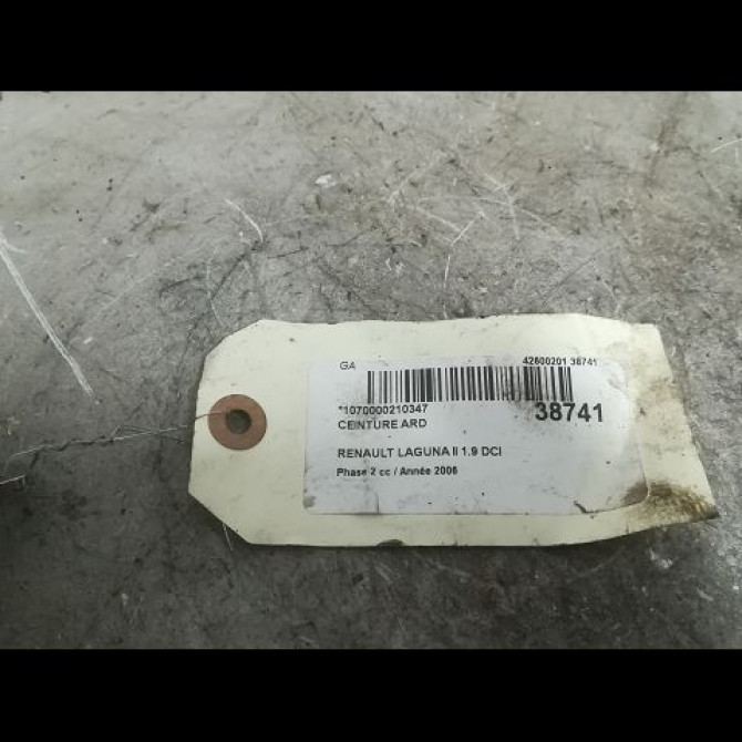 Ceinture arrière droite occasion RENAULT LAGUNA II Phase 2 03-2005->09-2007 1.9 DCI 125ch 2