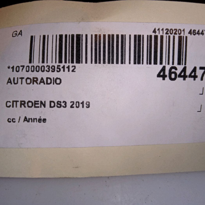 Autoradio occasion CITROEN DS3 1680003480 6
