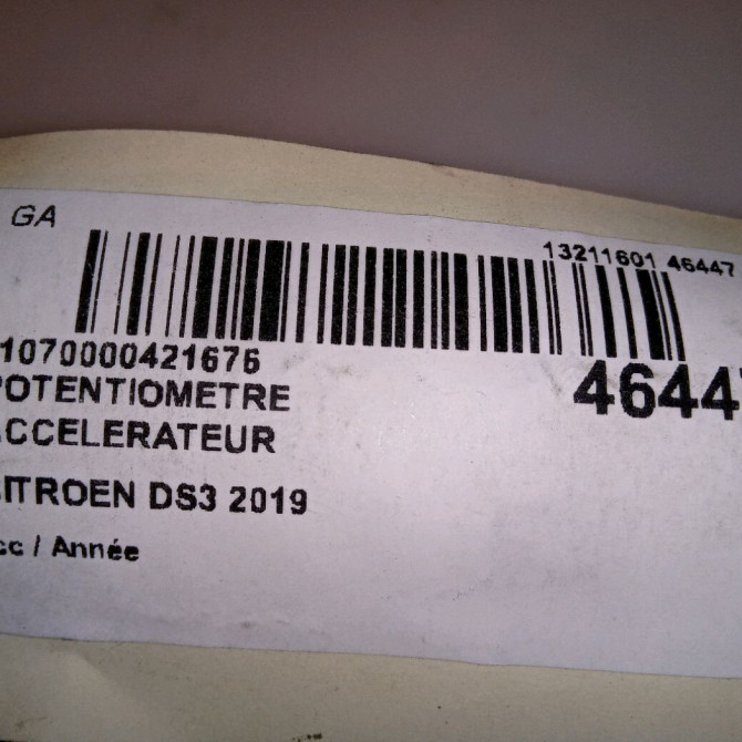Potentiometre accelerateur occasion CITROEN DS3 5