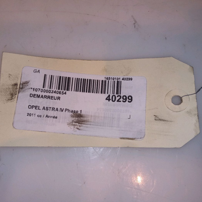 Démarreur occasion OPEL ASTRA IV Phase 1 01-2010->06-2012 55578420 4