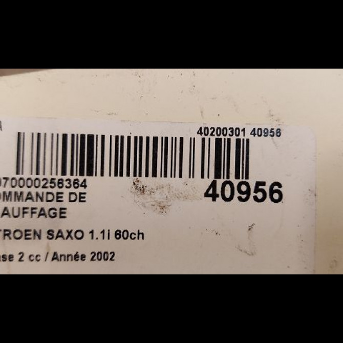 Commande de chauffage occasion CITROEN SAXO Phase 2 09-1999->12-2004 1.1i 60ch 6445G5 2