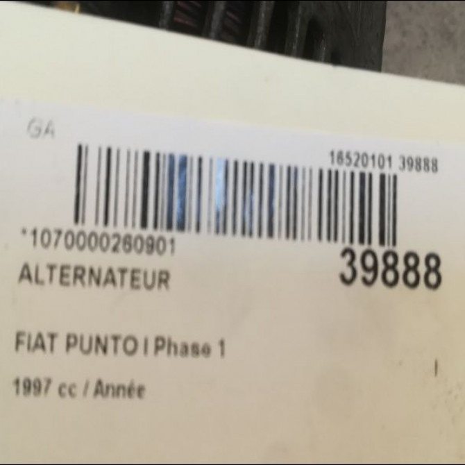 Alternateur occasion FIAT PUNTO I Phase 1 11-1993->10-1999 46436507 3
