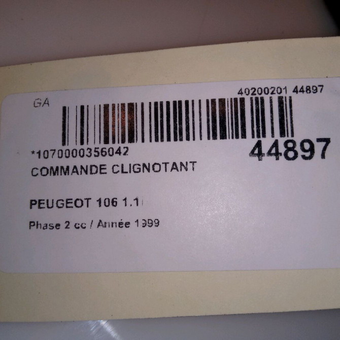 Commande clignotant occasion PEUGEOT 106 Phase 2 04-1996->09-2003 1.1i 625369 4