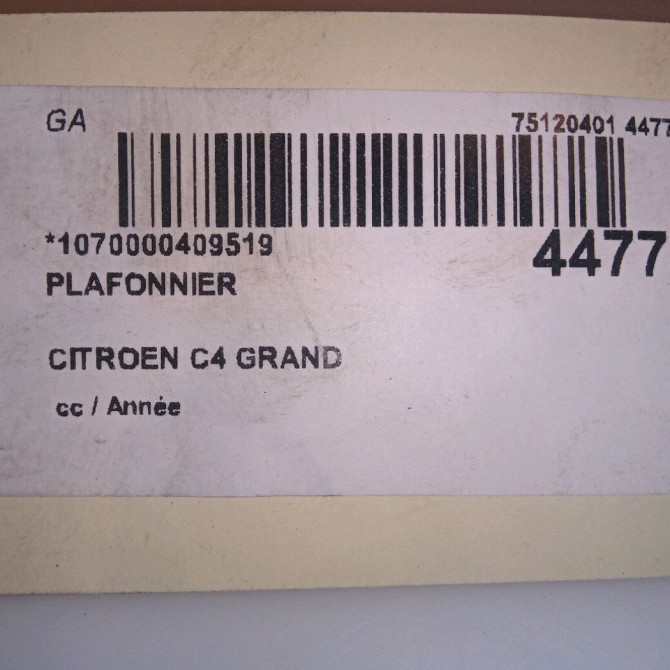 Plafonnier occasion CITROEN C4 GRAND PICASSO II 96781443BJ 4