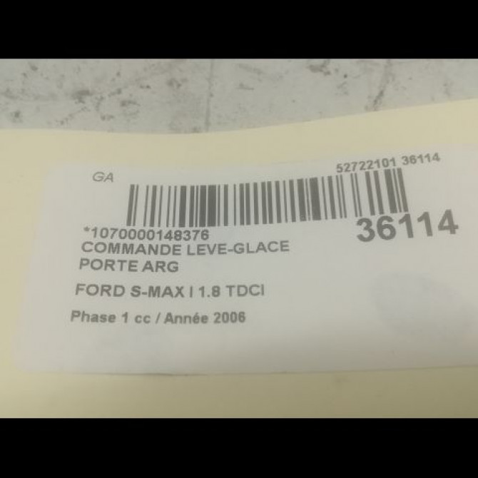 Commande leve-glace porte arrière gauche occasion FORD S-MAX I Phase 1 05-2006->03-2010 1.8 TDCI 125ch 1428969 3