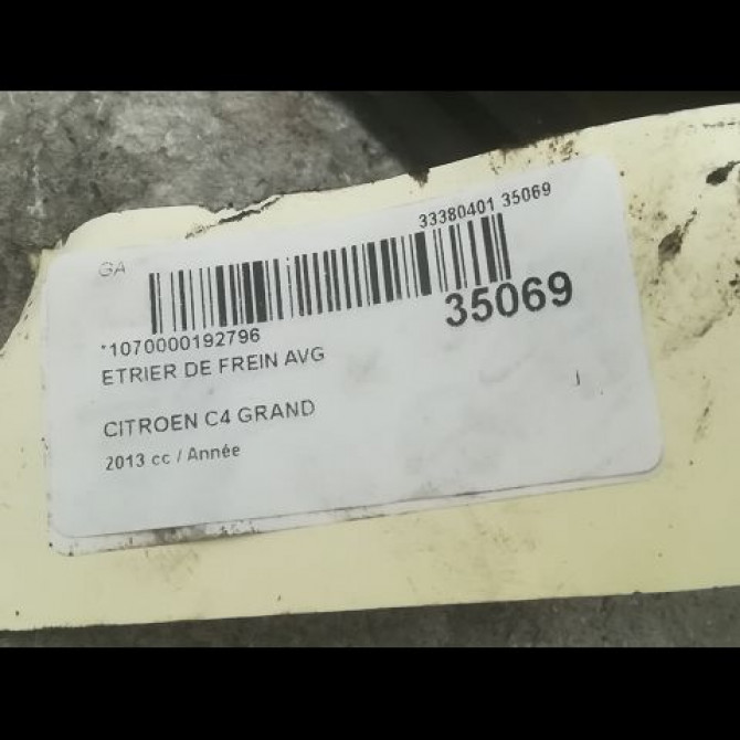 Etrier de frein avant gauche occasion CITROEN C4 GRAND PICASSO II Phase 1 04-2013->... 1609897280 3