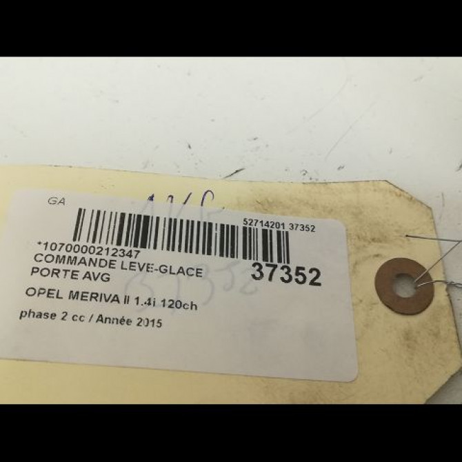 Commande lève-glace porte avant gauche occasion OPEL MERIVA II phase 2 11-2013->... 1.4i 120ch 13305012 3
