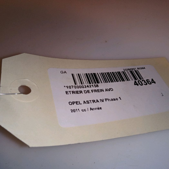 Etrier de frein avant droit occasion OPEL ASTRA IV Phase 1 01-2010->06-2012 13273621 4