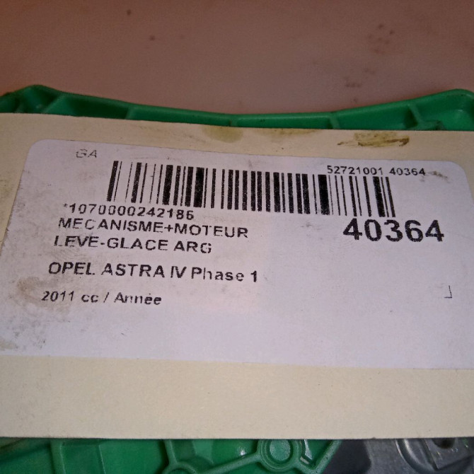 Mecanisme+moteur leve-glace arg occasion OPEL ASTRA IV Phase 1 01-2010->06-2012 13350762 6