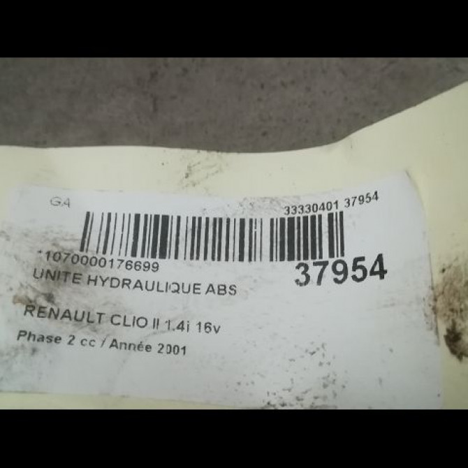 Unité hydraulique ABS occasion RENAULT CLIO II Phase 2 06-2001->07-2006 1.4i 16v 7701050132 2