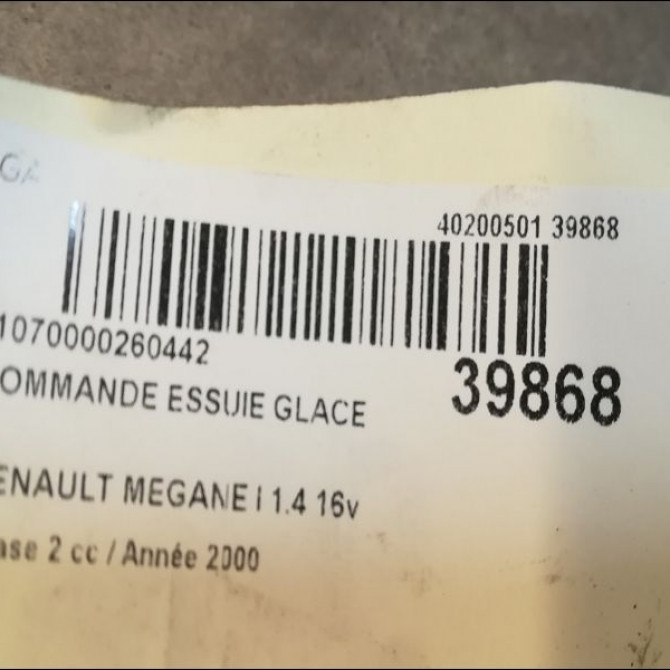 Commande essuie glace occasion RENAULT MEGANE I Phase 2 03-1999->06-2003 1.4 16v 7701053055 3
