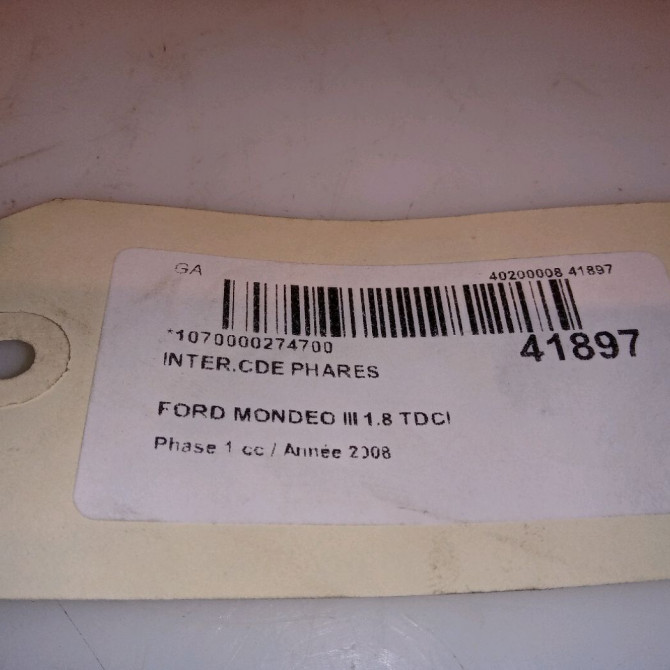 Interrupteur commande de phares occasion FORD MONDEO III Phase 1 06-2007->09-2010 1.8 TDCI 125ch 1791489 4