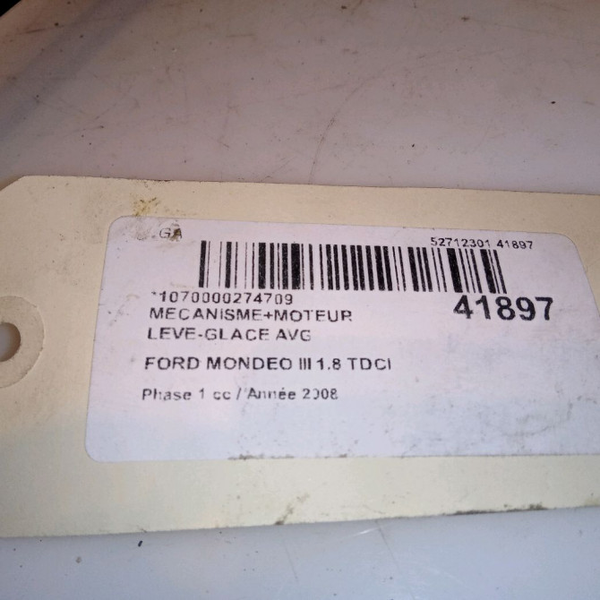 Mecanisme+moteur leve-glace avg occasion FORD MONDEO III Phase 1 06-2007->09-2010 1.8 TDCI 125ch 1881204 5