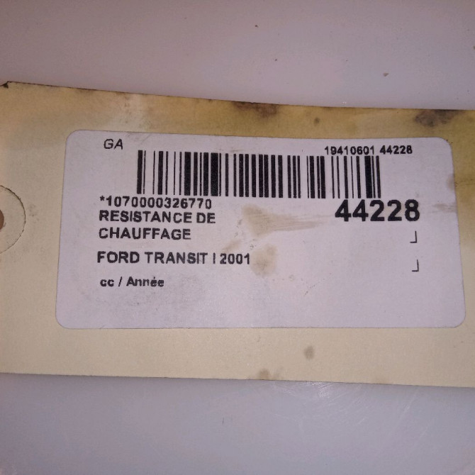Resistance de chauffage occasion FORD TRANSIT I 4