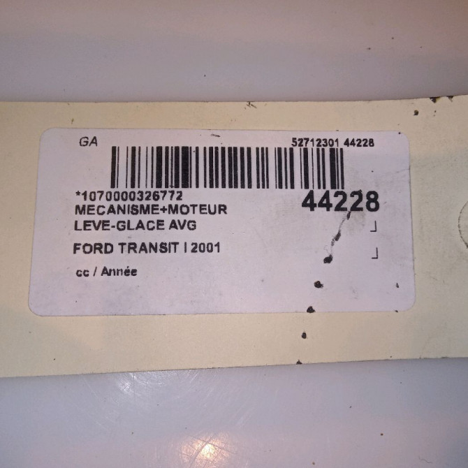 Mecanisme+moteur leve-glace avg occasion FORD TRANSIT I 4458247 5
