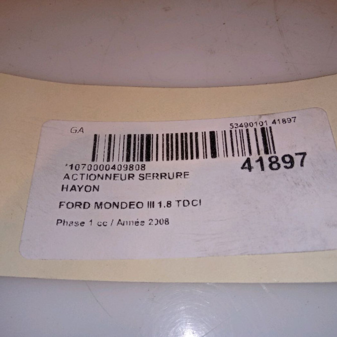 Actionneur serrure hayon occasion FORD MONDEO III Phase 1 06-2007->09-2010 1.8 TDCI 125ch 5