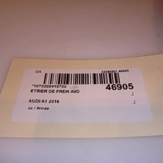 Etrier de frein avant droit occasion AUDI A1 6C0615124 4