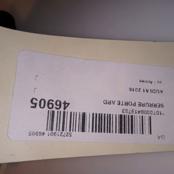 Serrure porte ard occasion AUDI A1 8X0839016E 4